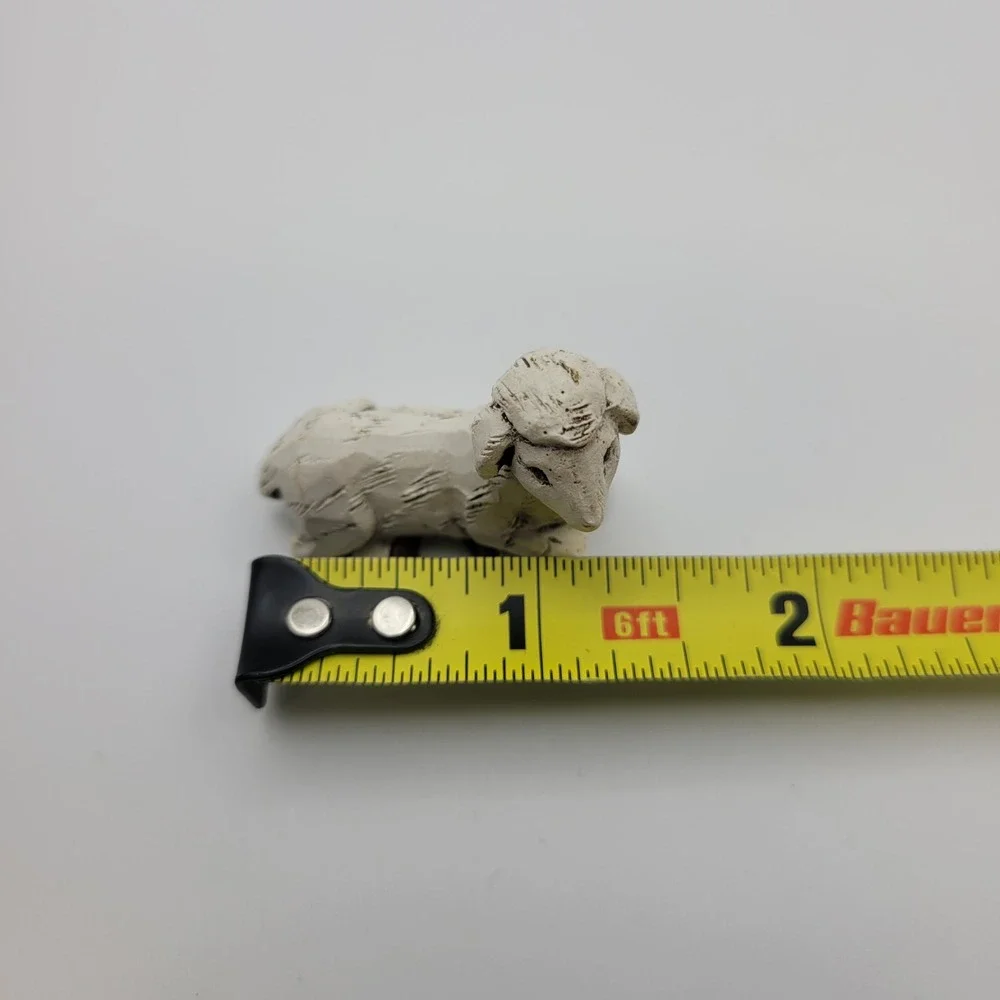 Small Nativity Shepherd‎ Angel Lamb Figurines Christmas Decor Set Replacement Pc